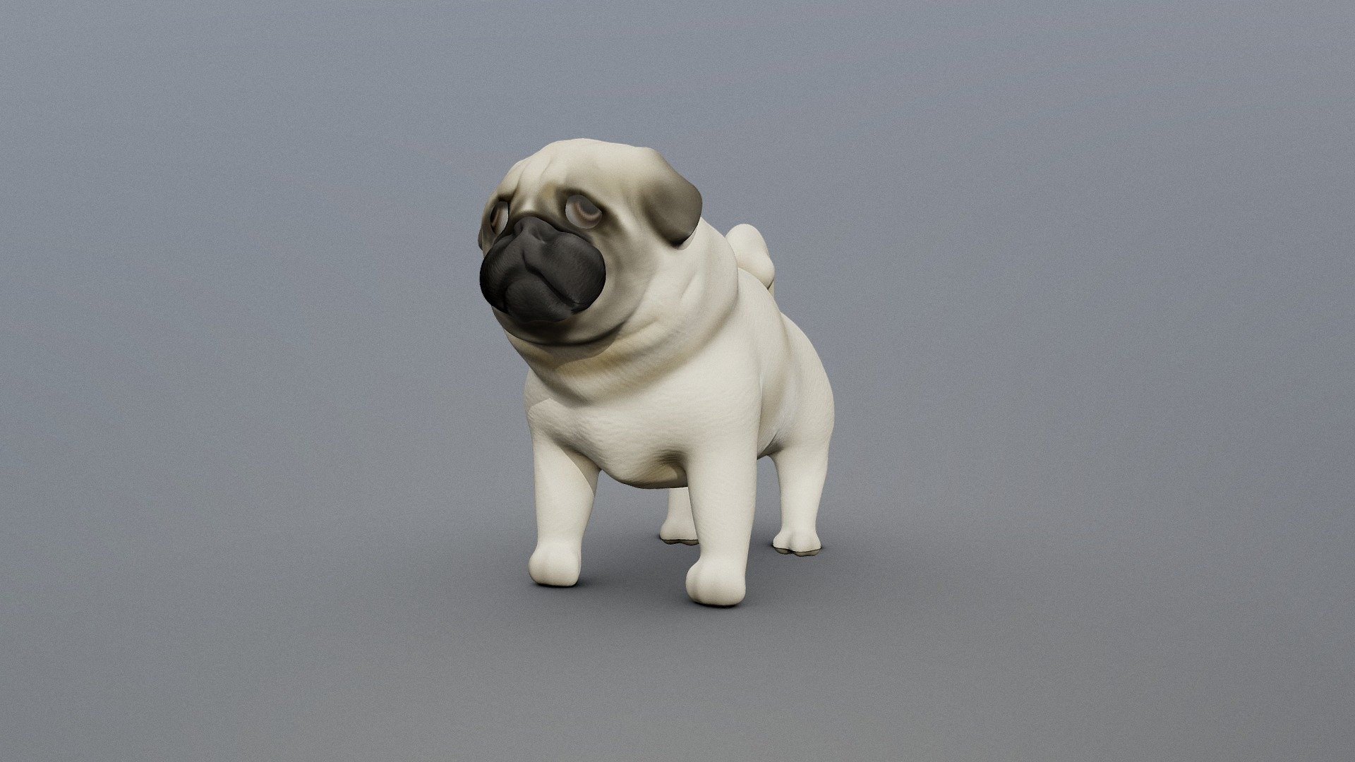 PUG - 3D model by GJ (@GJ10) [341994e] - Sketchfab