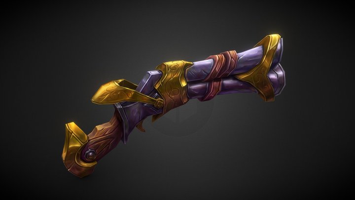 Stylized pistol 3D Model