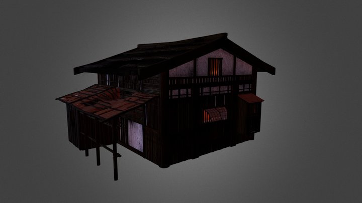 Wood house 3D Model