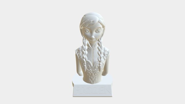 anna-bust_logo.STL 3D Model