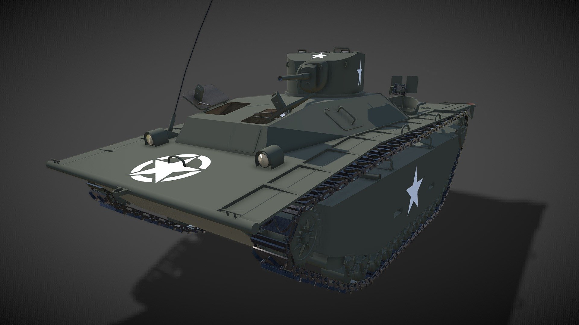 LVT(A)(1) Tank - 3D model by RedC130 [3422851] - Sketchfab