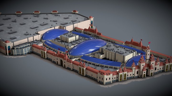 Island of Dreams (Amusement Park in Moscow) 3D Model