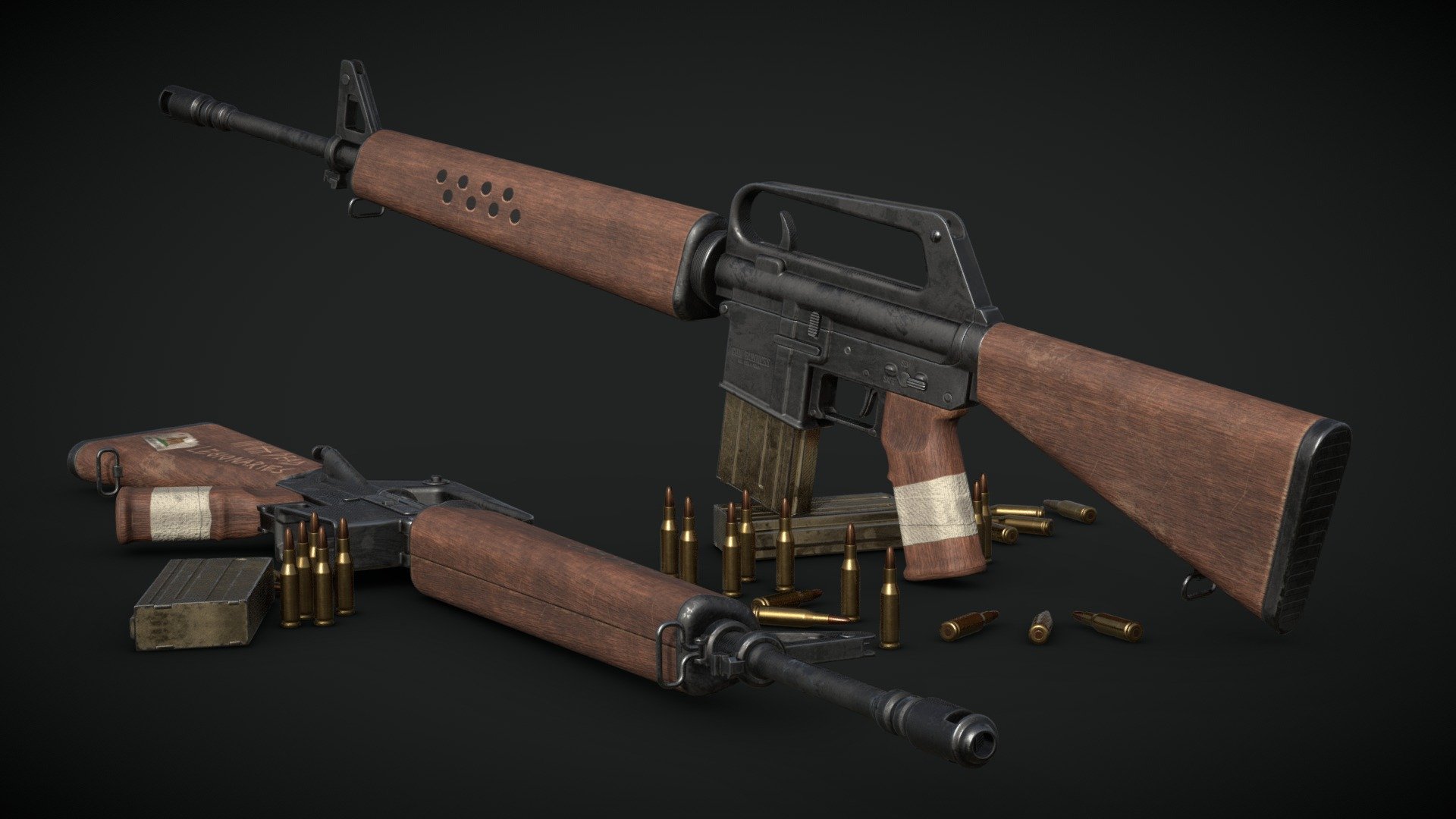 Service Rifle (Fallout New Vegas) - 3D Model By Firewarden (@Firewarden)  [3423D60]