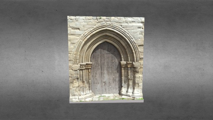 Porta Gòtica Monestir de Santa Maria de Lillet 3D Model