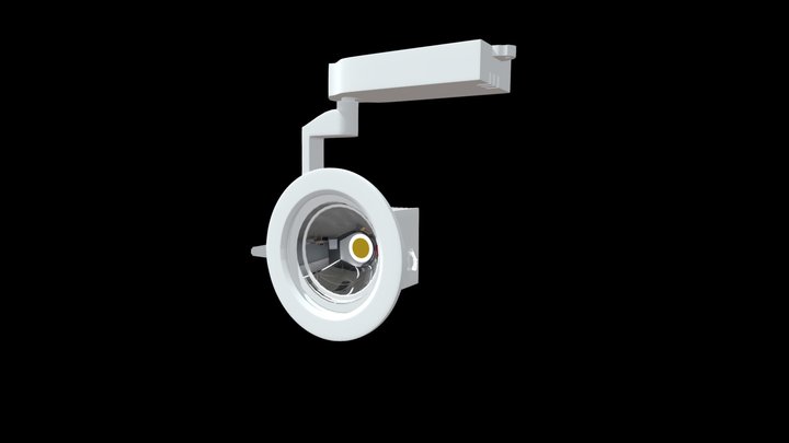 White Track Light 3D Model