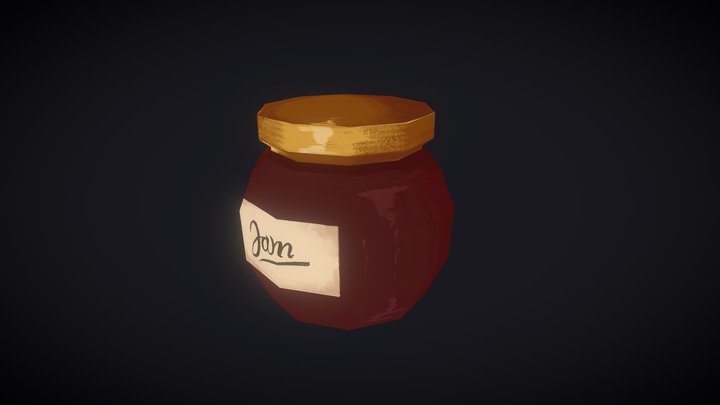 Jam Jar Dark 3D Model