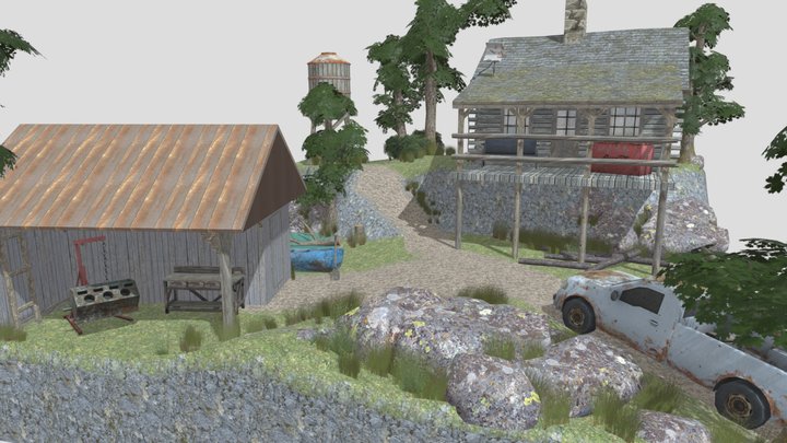 DAE Diorama - Forest Loner 3D Model