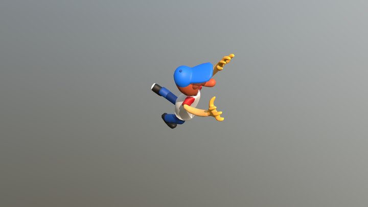 textura y pose 3D Model