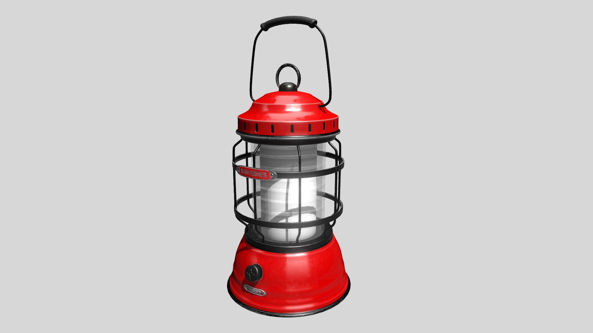 3D model Barebones Forest Lantern - This is a 3D model of the Barebones Forest Lantern. The 3D model is about a red and black vacuum.