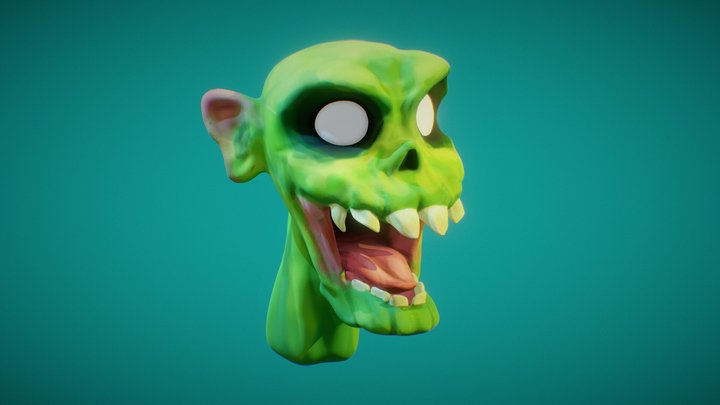 Cartoon Zombie (Blender Sculpt) 3D Model