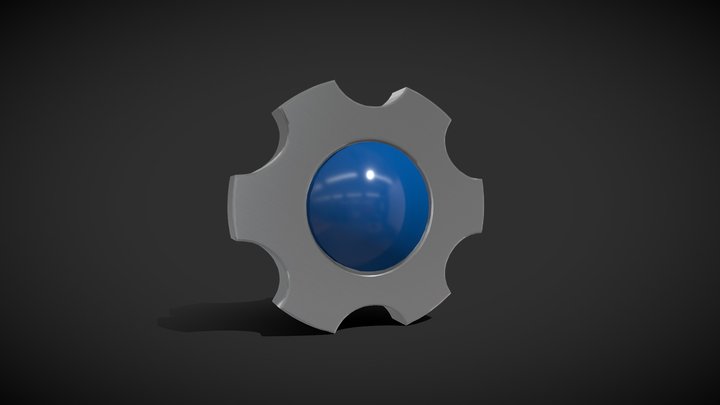 3D Gear Icon - Low Poly