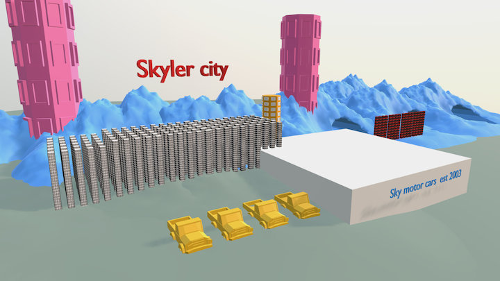 Skylers City 3D Model