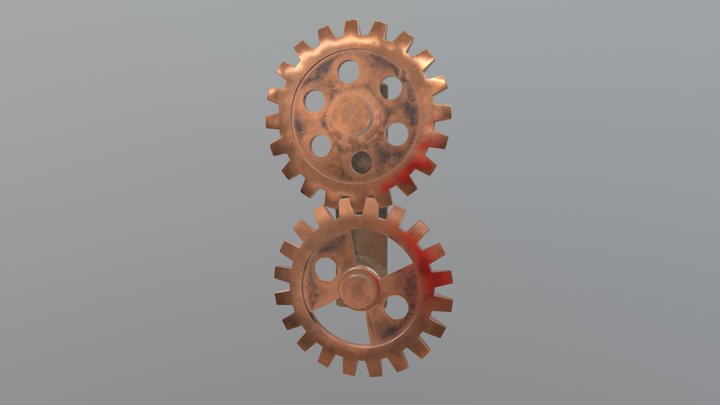 Rotation Gears-Enginieering building Prop 3D Model