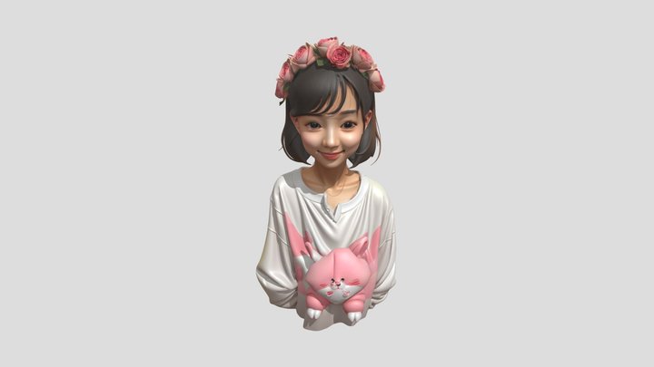 Girl_3D_ Shirt 3D Model