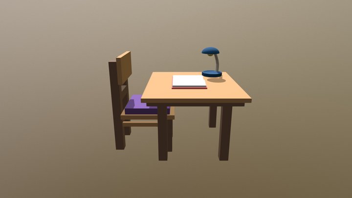 Low Poly Desktop 3D Model