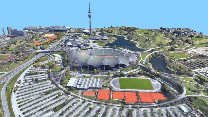 Olympiastadion, Munich, Germany 3D Model