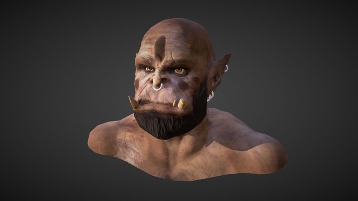 Orc Bust 3D Model