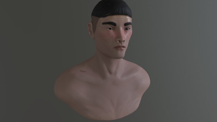 Finalized Character Bust 3D Model