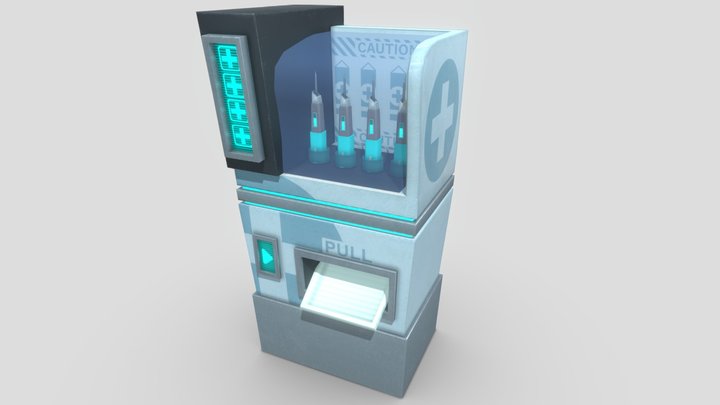 Med vending machine and injectors 3D Model