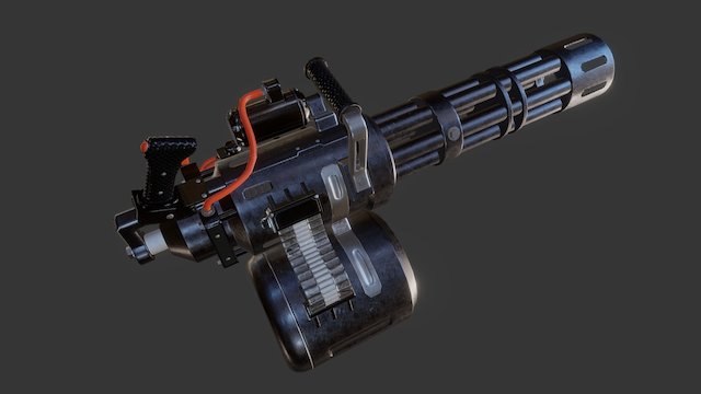 Sci-Fi Minigun 3D Model