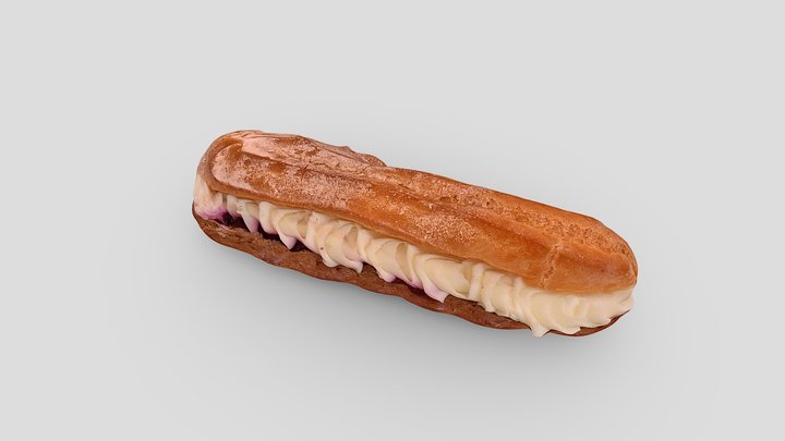 Cream filled Eclaire 3D Model