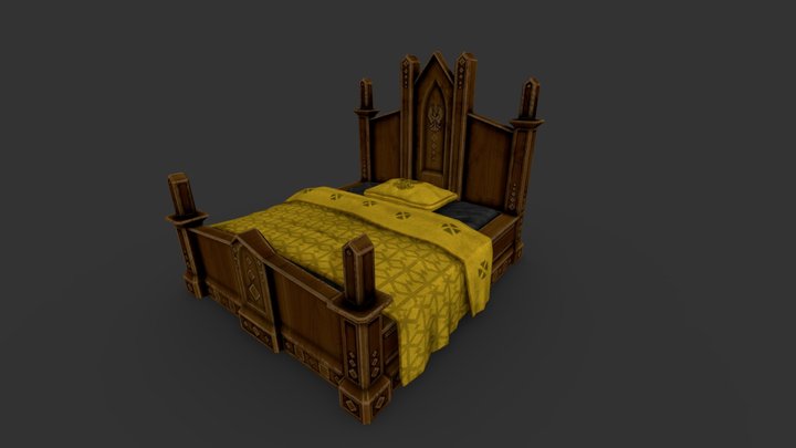 Bruma Noble Bed 3D Model