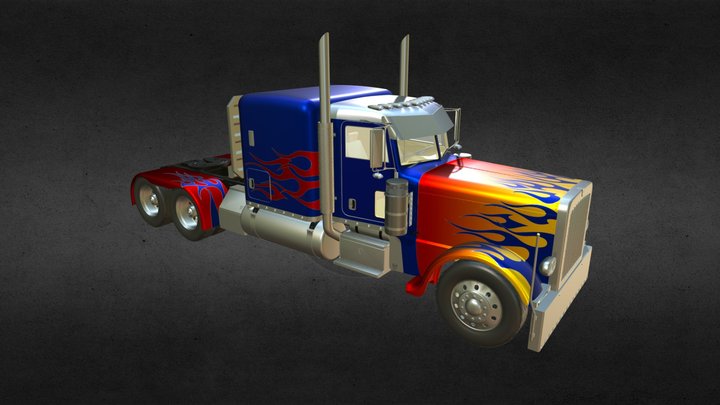 Peterbilt 389 Optimus Prime 3D Model