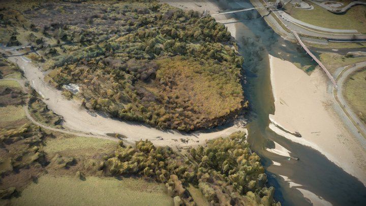 Wetland, forest, walk way, shoal and river – Gratis 3D-model STL