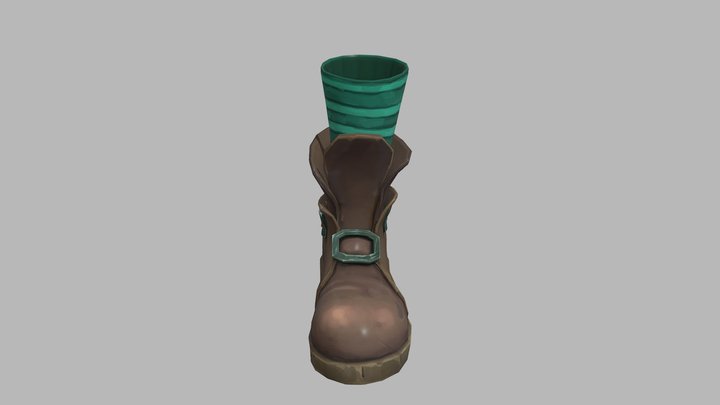 Stylised Casual BootsV2 Game Ready I Handpainted 3D Model