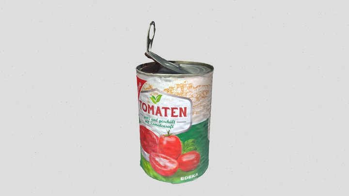 canned tomatoes in a jar 3D Model