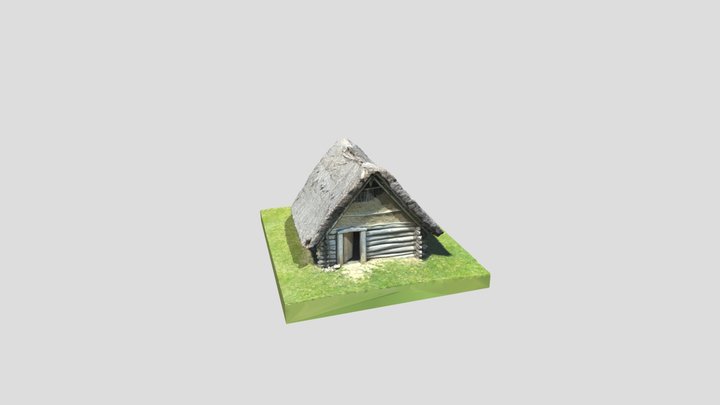 Archeoskanzen - Nižná Myšľa - obydlie 3D Model