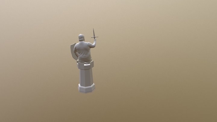 Black Rook Chess Piece 3D Model