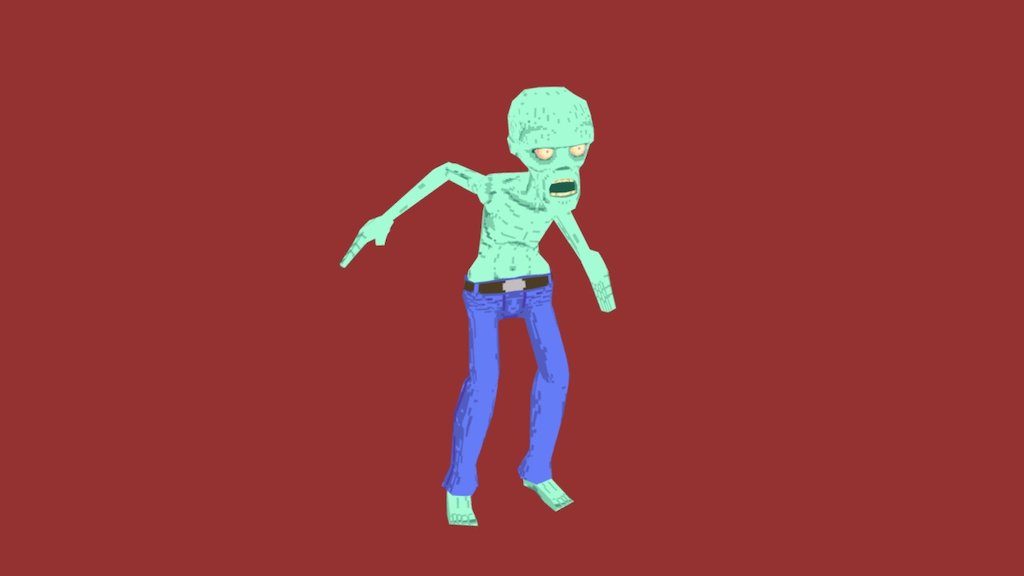 Pixel Zombie (wip) - 3d Model By Liendre [343f017] - Sketchfab