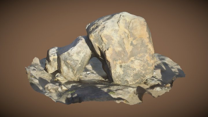Granite boulders in Alabama Hills, California 3D Model