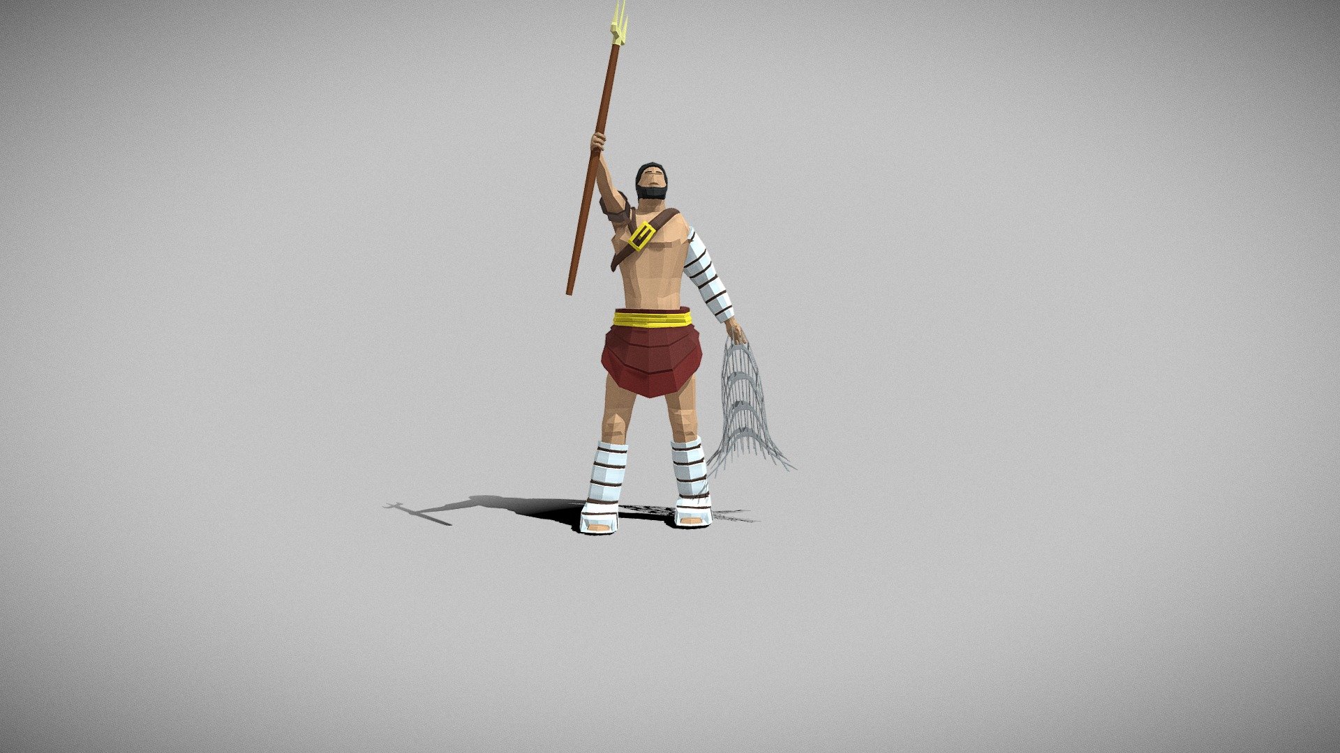 Retiarius Gladiator (Low Poly)