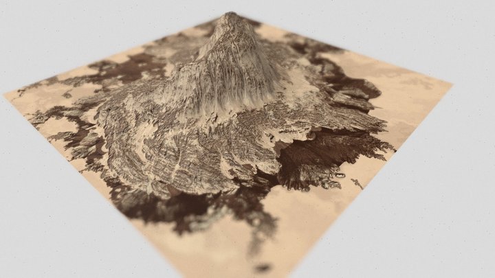 Mountain_Brown Peak 3D Model