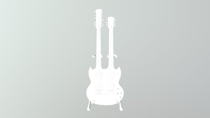 SG Double Neck Guitar 3D Model