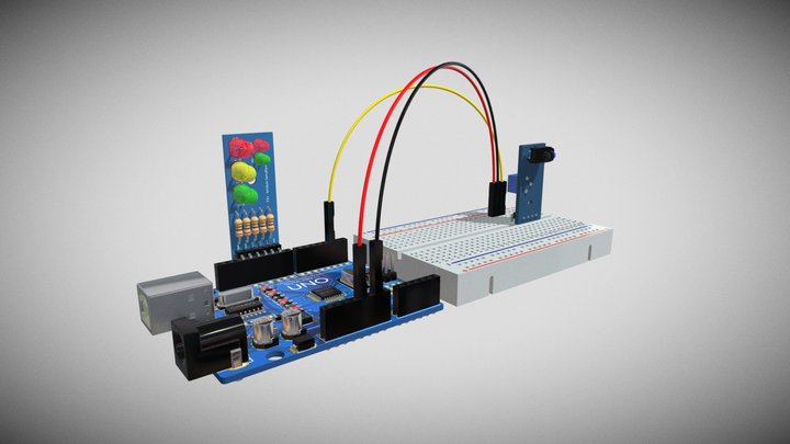 Aula 04 - Semáforo Inteligente IR - Kit 2023 – Kostenloses 3D-Modell STL