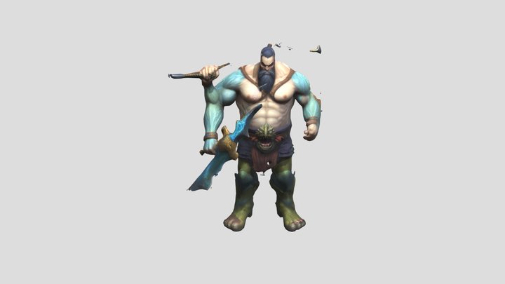 غول معضل يحمل سيفا سحريا 3D Model