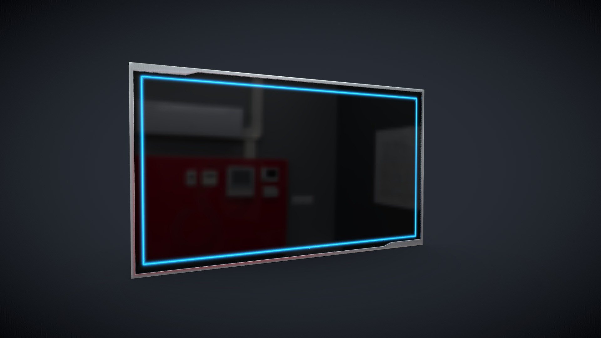 future_tv_002_silver_screen 3D model by 3polies [34489e9] Sketchfab