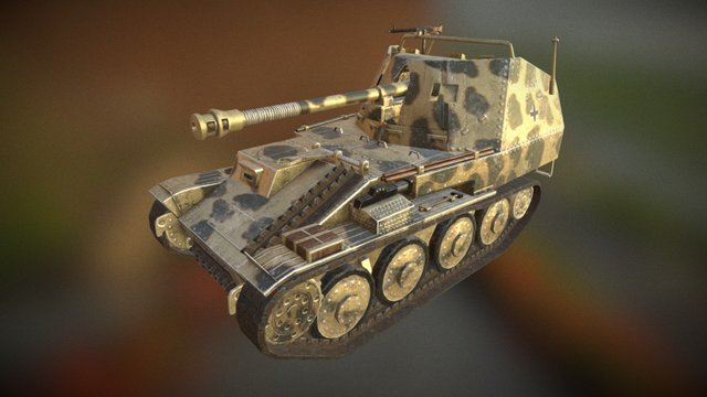 Marder III M (Steel Division: Normandy 44) 3D Model