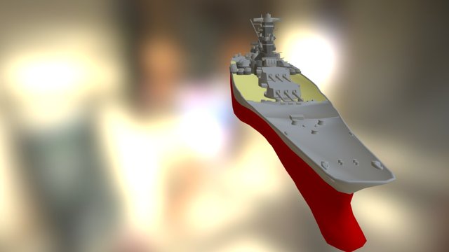 Japanese Battleship IJN Yamato 3D Model