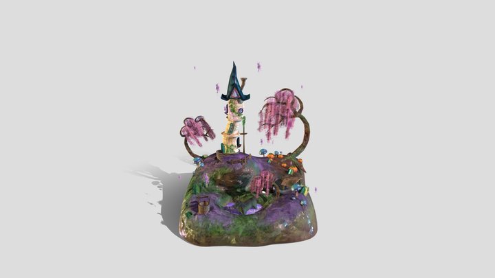 Wizard Tower Diorama 3D Model