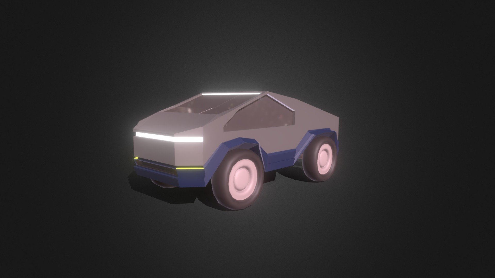 A simplified version of the new Tesla Cybertruck
