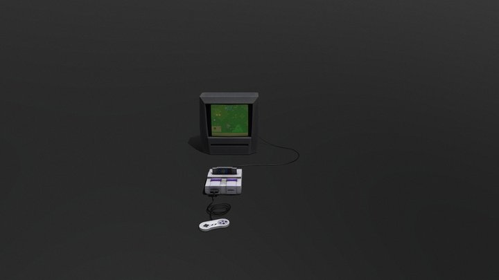 Super Nintendo Entertainment System - US version 3D Model