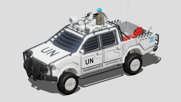 Armored Pick up TruckUN 3D Model