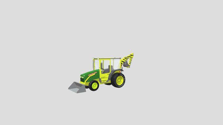 Tractor/backhoe loader 3D Model