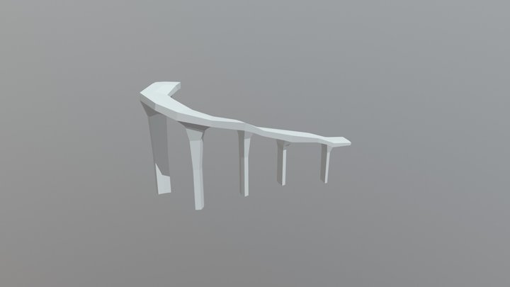 Stone Bridge Turn 3D Model
