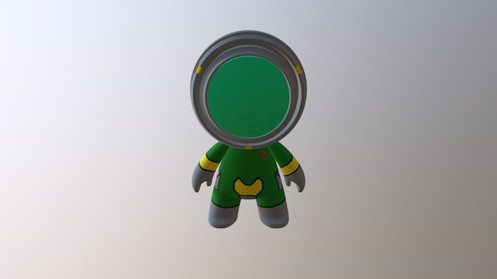 Mini Doom Guy 3D Model