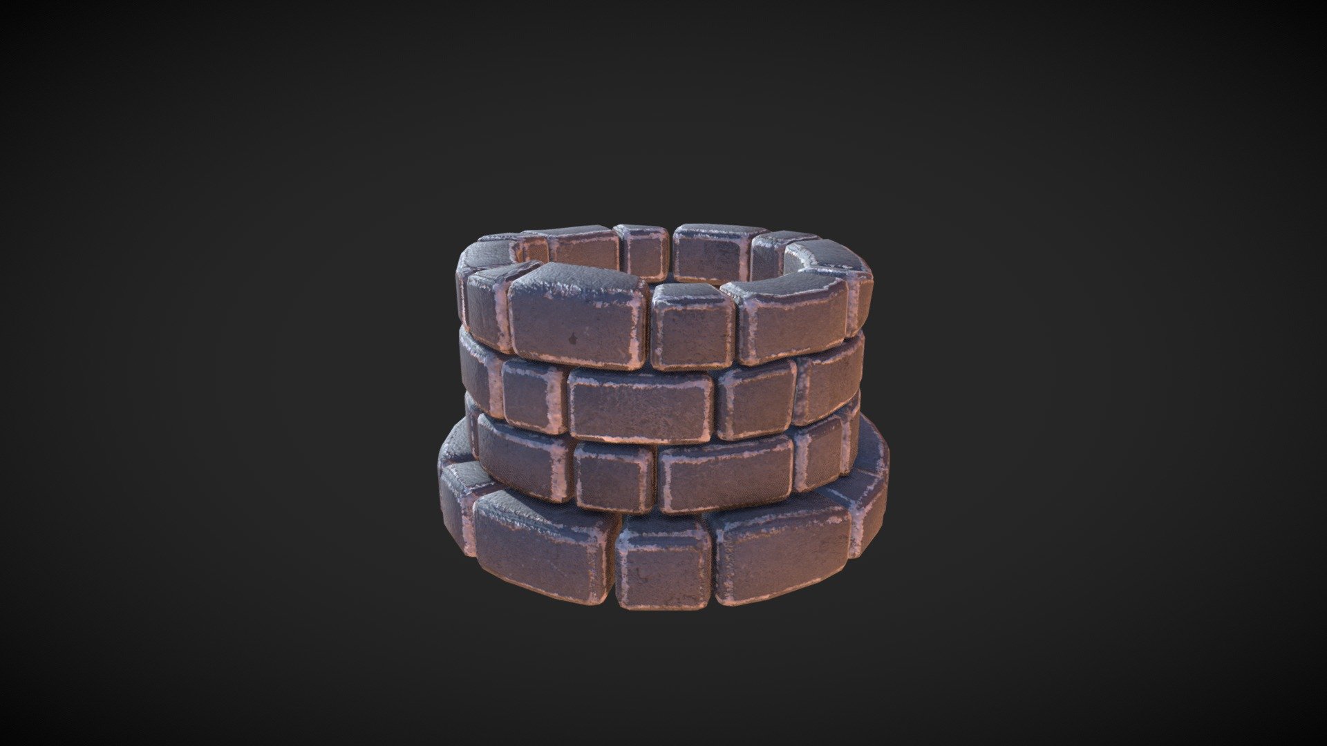 Low poly water well